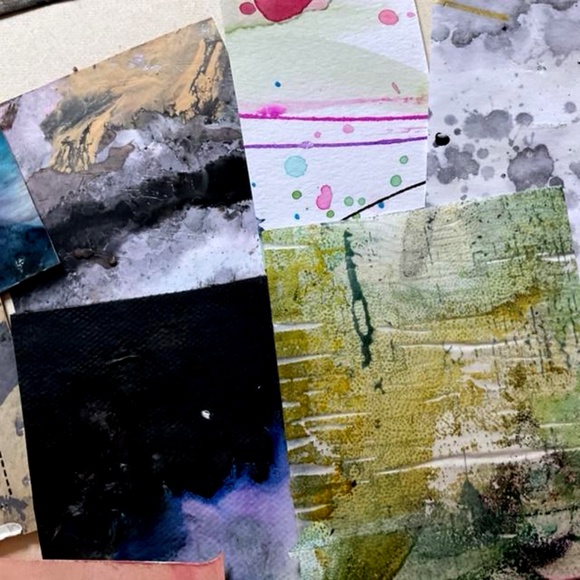 Junk Journal Pack 15+ Hand painted Pieces, Great for scrapbooking, college - Picture 7 of 12